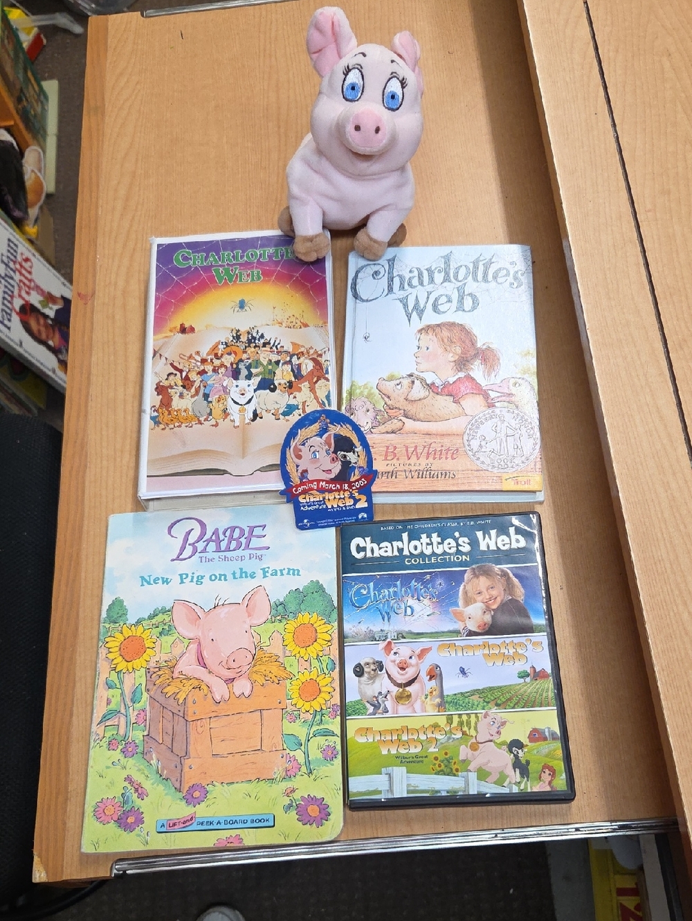 Charlotte's Web Book, Dvd, Vhs, Pin And Babe Book